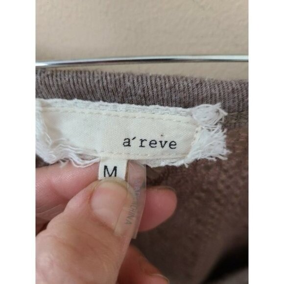 A'reve Womens BOHO Fairy Cardigan Medium Brown Crochet Button Front Oversized - Picture 6 of 8